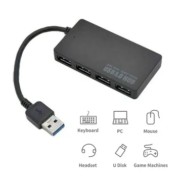 Ultra Tanek USB 3.0, 4 Port Multi Vozlišča za Podatke Širitev Produkti z Visoko Hitrostjo 5 Gbps USB Adapter Za Prenosni RAČUNALNIK MacBook Namizje