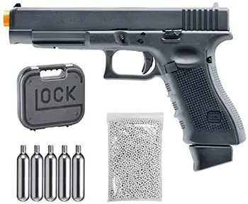 Umarex Glock G34 Gen4 C02 Blowback Deluxe (VFC) Airsoft Pištolo BB Air Soft Puško z Wearable4U BundleMetal stenske tablice