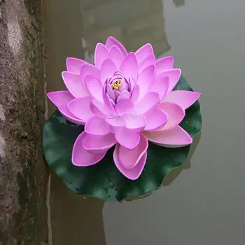 Umetni Lotus Flower Ponaredek Plavajočih Lily Vrtni Ribnik Fish Tank Dekor