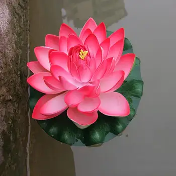 Umetni Lotus Flower Ponaredek Plavajočih Lily Vrtni Ribnik Fish Tank Dekor