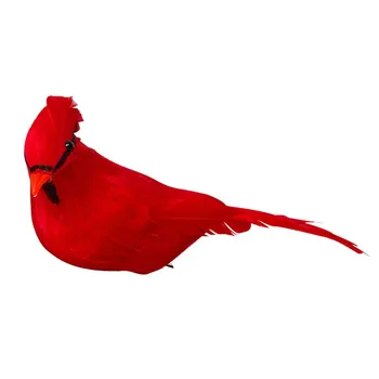 Umetni Rdeče Ptice Obliko Ornament Lepe Posnetke Na Božično Drevo Okraski Pene Ptic Festival Stranka DIY Dekor Spodbujanje