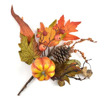 Umetni Simulacije Maple Leaf Bučno olje iz Sončnic Pick Garland Pribor Domov DIY Jesenski Pridelek Zahvalni dan noč Čarovnic Dekor