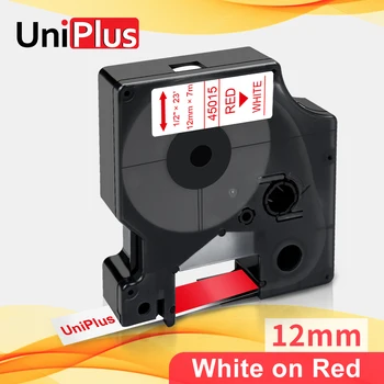 UniPlus Rdeče na Belem 12 mm Nalepka Trak 45015 Zamenjajte Dymo Oznaka za Kavo Stroj 12 mm*7m za Dymo MobileLabeler LabelManager 450D PNP