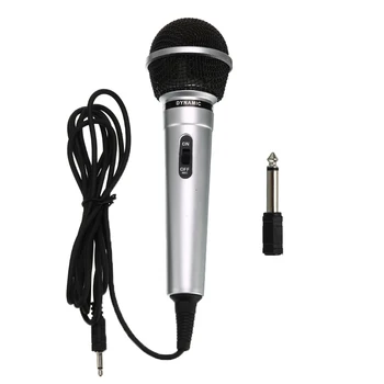 Universal 3,5 mm Žična Mikrofona prinaša dobička Javnih Oddajnik KTV Karaoke Snemanje Mikrofona, Črno Srebrna