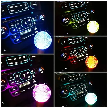 Univerzalni Fit Kristalno Kroglo Slog Disco LED Osvetljeni Avto Prestavna Ročica Z Polnilec in Podatkovni Kabel LED prestavna Ročica