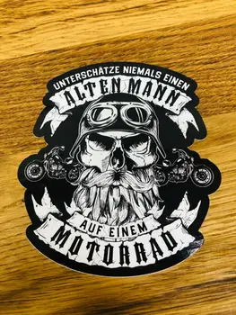 UnterschAtze Niemals Einen Alten Mann Auf Einem Motorrad Aufkleber Nalepke Mi486
