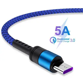 USB C Kabel 5A veliko polnjenje USB Tip C Kabel Za Huawei Mate 30 Pro P20 Hitro Polnjenje Hitro Polnilnik Podatkovni Kabel USB C Kabel