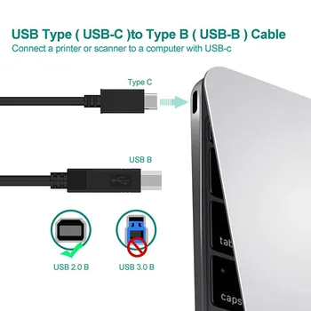 USB-C USB 3.1 Tip C Moški Konektor USB 2.0 B Tip Moški Podatkovni Kabel Za Mobilni Telefon, Tiskalnik In Trdi Disk 1m 2m 3m 5m 8m