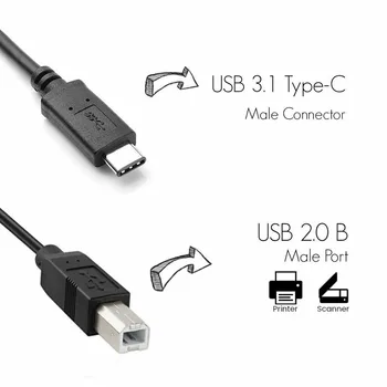 USB-C USB 3.1 Tip C Moški Konektor USB 2.0 B Tip Moški Podatkovni Kabel Za Mobilni Telefon, Tiskalnik In Trdi Disk 1m 2m 3m 5m 8m