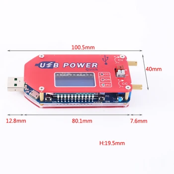 USB Korak DO Napajalni Modul 15W Povečanje Nastavljiv Pretvornik Hitrosti Ventilatorja Nadzor Potenciometer LCD-Zaslon