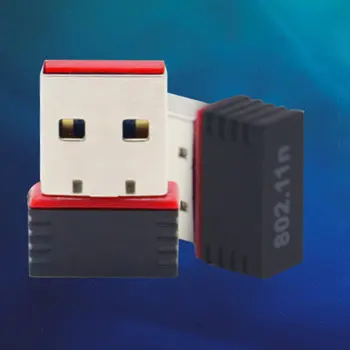USB Mini Brezžična Wifi Dongle Adapterja Sprejemnik Omrežja WLAN Kartico PC 150Mbps USB 2.0, Brezžična Omrežna Kartica Rdeči Rob