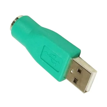 USB Moški Vrata 6Pin PS2 Ženski Pretvornik Enostavno Namestitev Zelena Napajalnik Za PS2 za Miško Ali PS2 Tipkovnice