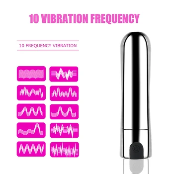 USB polnjenje Mini Bullet Vibrator 10 Hitrost Nepremočljiva G-spot Vaginalne Klitoris Stimulator Analni Dildo, Vibrator Sex Igrača Sovražnik Ženska