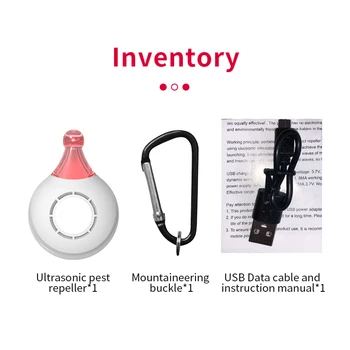 USB Prenosni Insektov Repelenti Proti Komarjem Nepropustno Zunanji Ultrazvočno Elektronski Roach Nadzor Flealess Pet Ultrazvočno Klopi