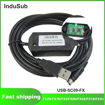 USB-SC09-FX Za Mitsubishi PLC Programiranje Kabel USB/RS422 Prenos kabelskih Komunikacijskih FX2N/FX1N/FX0/FX0N/FX0S/FX1S/FX3U
