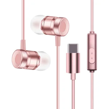 USB Tip-C V Uho Slušalke Mikrofon Kovinsko Žično Heeadphones za Letv LeEco Le 2 Pro Max 2 Slušalke za Huawei za xiaomi
