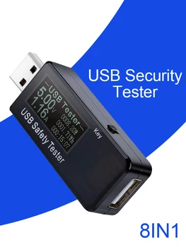 USB Varnostni Tester 3V-30V Trenutno Napetost Polnilnika Zmogljivosti USB Digitalni LCD prikazovalnik porabe Tester Speed Test Polnilniki Kabli