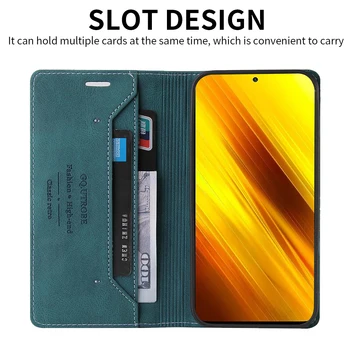 Usnja Flip Case Za Xiaomi Poco X3 NFC F3 11 10 9 10T Lite 9T CC9 E Redmi 9C člen 8A, 7A Opomba 10X 10 9 9 8 8T 7 K20 Pro Max Telefon