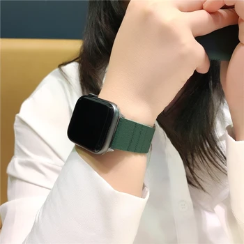 Usnje zanke traku za Apple watch Band 44 mm 40 mm 38 mm 42mm Magnetni smartwatch manšeta pas, zapestnica iWatch Series 3 4 5 6 SE