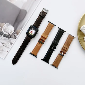 Usnjeni trak Za Apple watchband 44 mm 40 mm iWatch band 38 mm 42mm Single tour watchband zapestnica Za Apple gledati serije 5 4 6 se