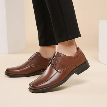 Usnjeni čevlji za moške usnje korejski poslovne obleke konicami prstov vse-tekmo dihanje črni čevlji čevlji za moške