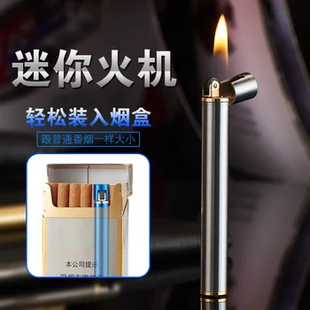 Ustvarjalne Cigaret Vrsto Napihljivih Lažji Brušenje Kolo Odprtega Plamena, Cigaret Primeru Lažji Butan Windproof Kajenje Pripomoček
