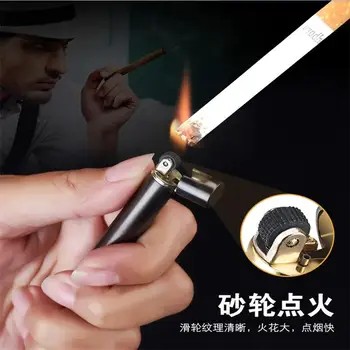 Ustvarjalne Cigaret Vrsto Napihljivih Lažji Brušenje Kolo Odprtega Plamena, Cigaret Primeru Lažji Butan Windproof Kajenje Pripomoček