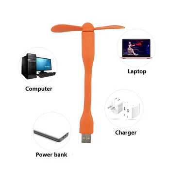 Ustvarjalne USB Ventilator Prilagodljiv Prenosni Mini Ventilador za Powerbank Prenosni Računalnik Polnilnik Poletje USB Hlajenje Pripomočke Upogljivi