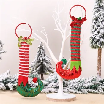 Ustvarjalno Novo Božični Okraski Garland Božič Vrata Tolkalo Okna Okraski Elf Stopala Christmas Tree Okraski Navidad