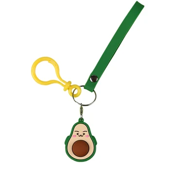 Ustvarjalno, srčkan avokado keychain risanka Epoksi sadje pvc lutka vrečko obesek za avto key ring dodatki darila