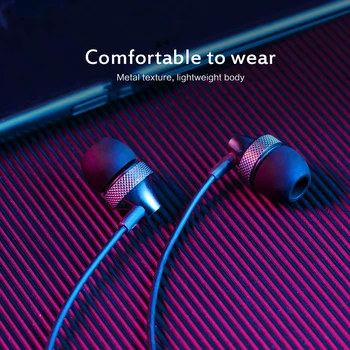 Ušesne Slušalke Z vgrajenim Mikrofonom 3,5 mm za Splošne namene V Uho Žične Slušalke Za Pametne telefone Z Mccord Nadzor