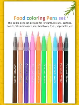 Užitni Flomaster 10 Kos Hrane Pisatelj Užitni Marker Hrane Kolorit Pero Hrana, Barve Pero Užitni Pero Hrane Kolorit Marker