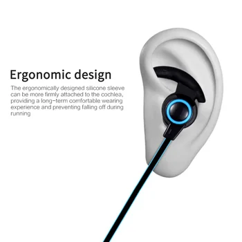 V uho Vratu-vgrajena Šport Bluetooth 5.0 Brezžične Slušalke Fleksibilne Stereo Zvok Čepkov za Zmanjšanje Hrupa fone bluetooth