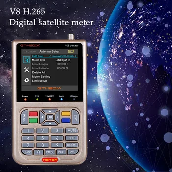 V8 Signala Merilnika 3,5-palčni Zaslon Začetni 1080P HD DVB S2 Zaslon LCD Sat Finder z 3000mA Baterije