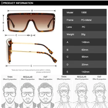 Velik Okvir sončna Očala Moda Pravico Angel Windproof Očala za Moške In Ženske Osebno sončna Očala