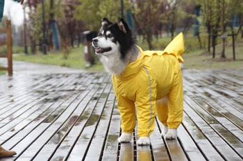 Velik Pes Nepremočljiv dežni Plašč Poliester Varnostni Odsevni Trak Rain Jakna za Zlati Prinašalec Labrador Husky 8XL-12XL