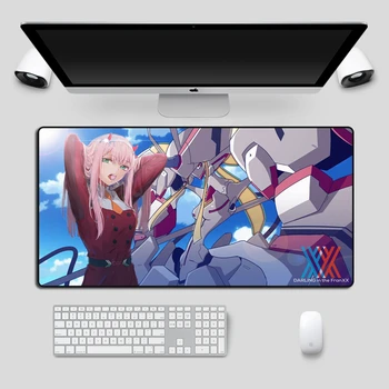 Velika Anime Mouse Pad XL Risanka Seksi Dekle Draga v FranXX Otaku 90x40cm Gaming Mousepad Igralec Trajne Računalnik Mat