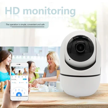 Velike oči IP Kamere Zaprtih prostorih/Office/Baby Monitor, Oddaljeni Glas Dialog Mobilne Alarm 1080P HD Kamera 360° Spremljanje Fotoaparat Wifimonit