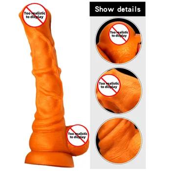 Veliko Konj Penis Tekoče Silikona Realističen Dildo Strapon Velik Penis Sex Igrače Odraslih Ženska Masturbacija Sex izdelki