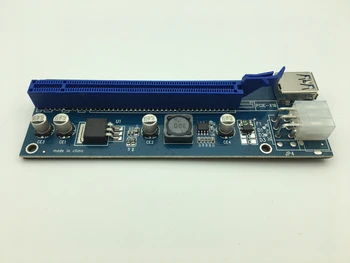 VER006C Riser PCI Express Kartica PCIE PCI-E Riser 006C 6Pin 1x do 16x razširitveno napravo USB 3.0 Kabel SATA na IDE za Bitcoin Mining Rudar