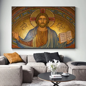 Verske Jezusa Kristusa Platno Slikarstvo Plakatov in Fotografij Quadros Wall Art Slike za Dnevni Sobi Doma Dekoracijo Sten Cuadros