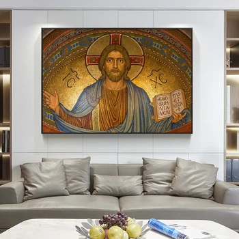 Verske Jezusa Kristusa Platno Slikarstvo Plakatov in Fotografij Quadros Wall Art Slike za Dnevni Sobi Doma Dekoracijo Sten Cuadros