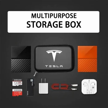 Večnamenska Avto Škatla za Shranjevanje organizirajo u disk ID kartice, mobilni telefon in pribor za Tesla Model 3 Model X Model S Model Y avto