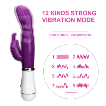 Vibefun 12 Hitrosti Močno Rabbit Vibrator, Klitoris Stimulator G-spot Massager, Sex Igrače Za Ženske Ženski Masturbator Za Odrasle