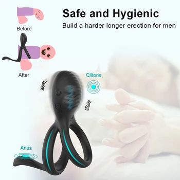 Vibracijska Petelin Obroči Stimulacijo Ščegetavčka Vibrator Sex Igrače za Pare Moških Moški Zamudo Izliv Penis Prstan Erotično Masturbator