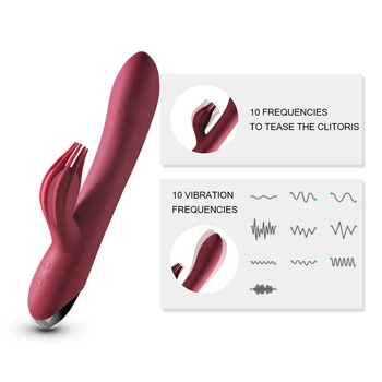 Vibrator 10 Speed USB Polnilne Močan Vibrator Rabbit Vibrator za Ženske Klitoris in G-spot stimulacije Masaža Adult sex igrače