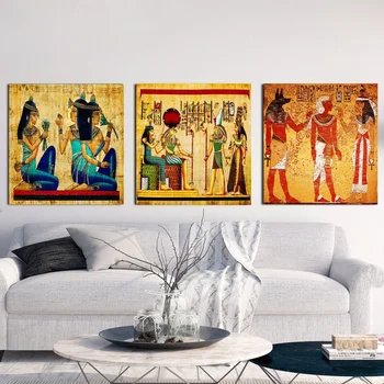 Vintage Egipt Klasičnih Umetnine Plakatov in Fotografij Wall art Dekorativna Slika, Platno, Slikarsko Za Dnevni Sobi Doma Dekor brez okvirja