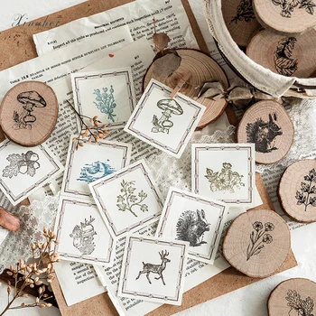 Vintage Gozd predal živali, rastlin dekoracijo žig lesene gume znamke za scrapbooking tiskovine DIY obrti standard žig