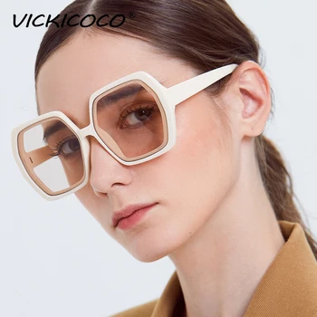 Vintage Prevelik Kvadratnih sončna Očala Ženske Luksuzne blagovne Znamke Black Leopard sončna Očala Moški Ženski Elegantni Veliko Odtenkov UV400 oculos