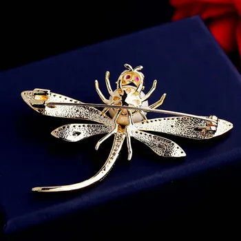 Visoka Kakovost Insektov Broške Za Žensko Obleko, Plašč Dodatki Modni Letnik Emajl Dragonfly Broška Pin Nakit Dropshipping